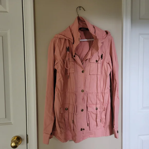 Market & Spruce Pink Utility Jacket - Picture 3 of 8